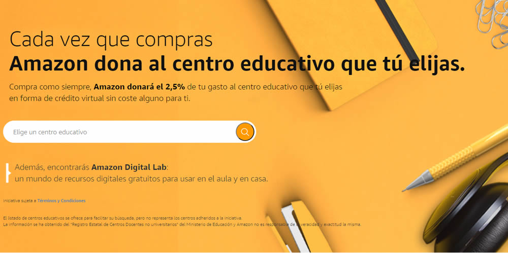 Amazon dona a centros educativos